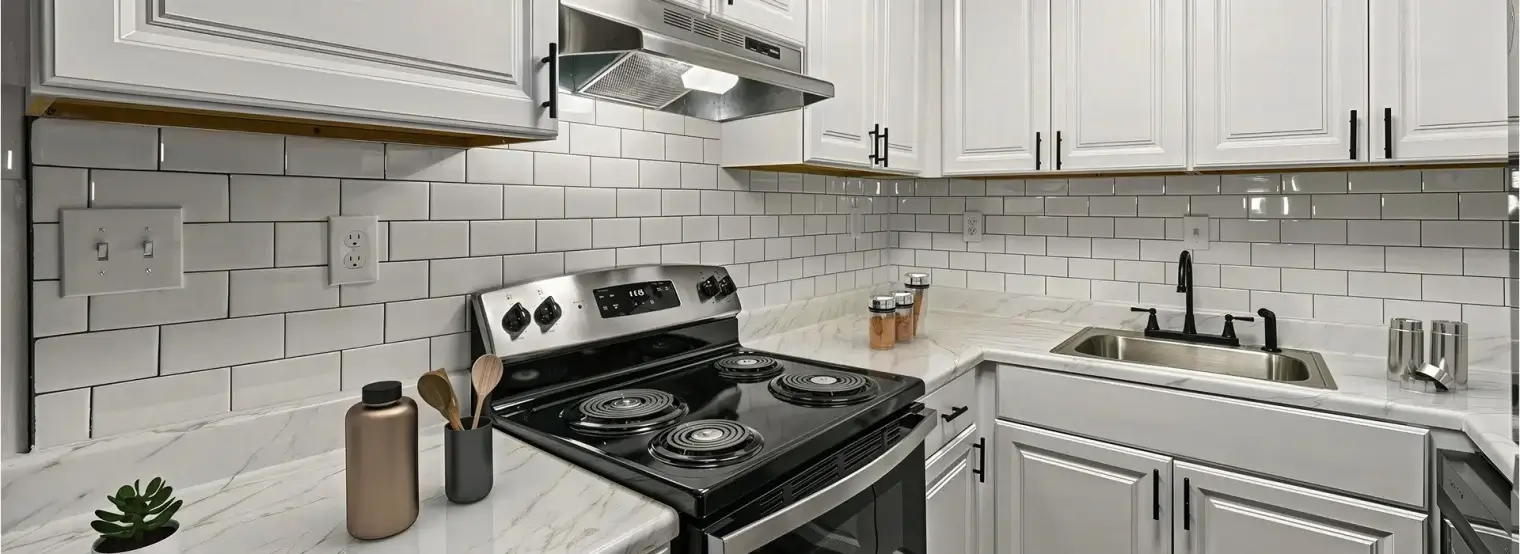 sterling glen norcross apartments modern style kitchen highlights